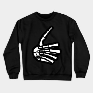 Skeleton Hand Thumbs Up Sign Crewneck Sweatshirt